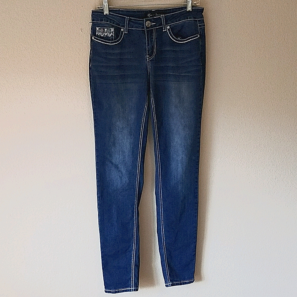 32x31 Love Indigo Embellished Skinny Jeans Size 4T